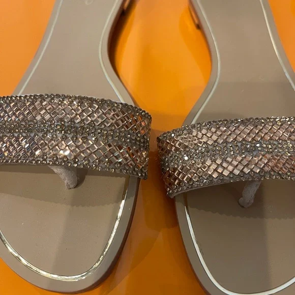 Aldo Gold and Tan Sandals - Picture 2 of 5